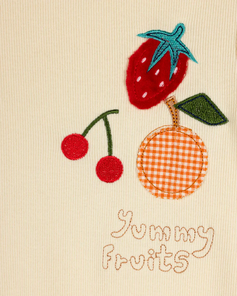 PHIL AND PHOEBE CREAM FRUIT PRINTED T-SHIRT [FINAL SALE] - Image 2