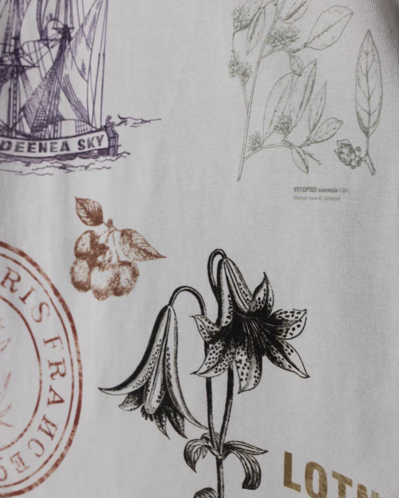 PHIL AND PHOEBE GREY STAMP PRINTED JUMPER [FINAL SALE] - Image 2