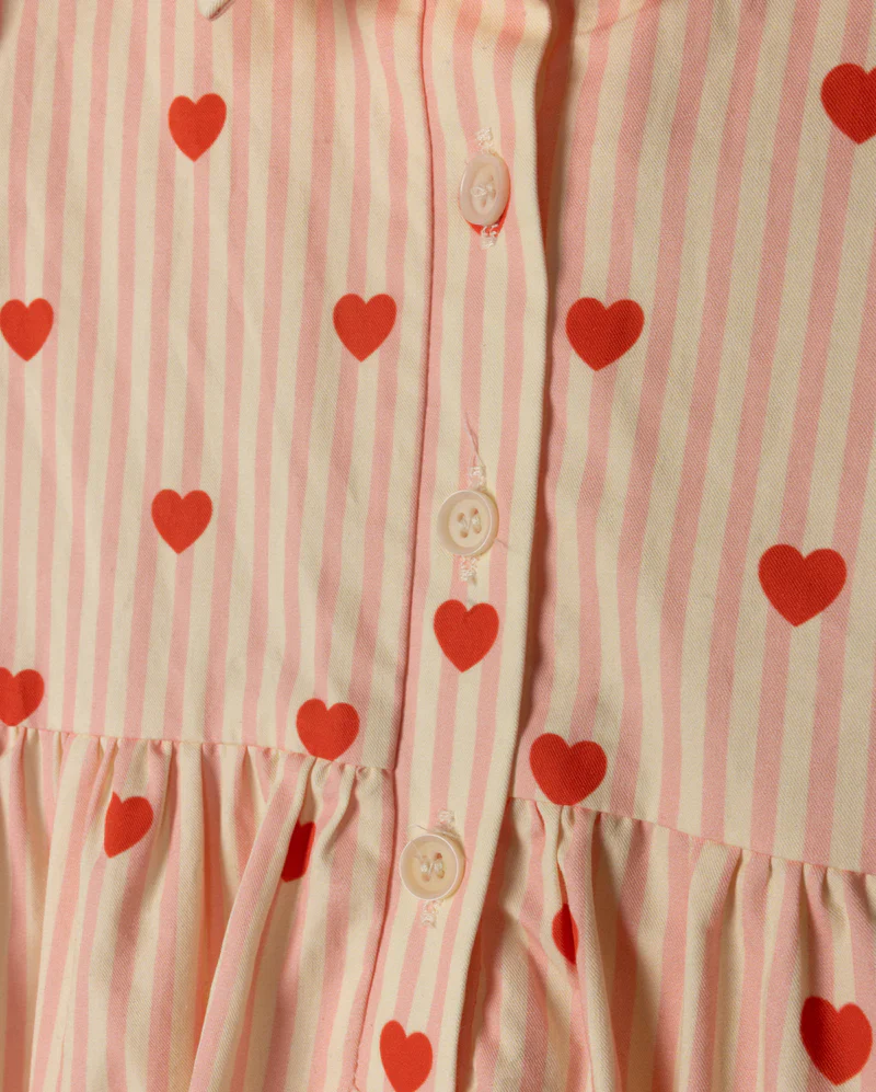 PHIL AND PHOEBE STRIPE HEART PRINT ROMPER [FINAL SALE] - Image 2