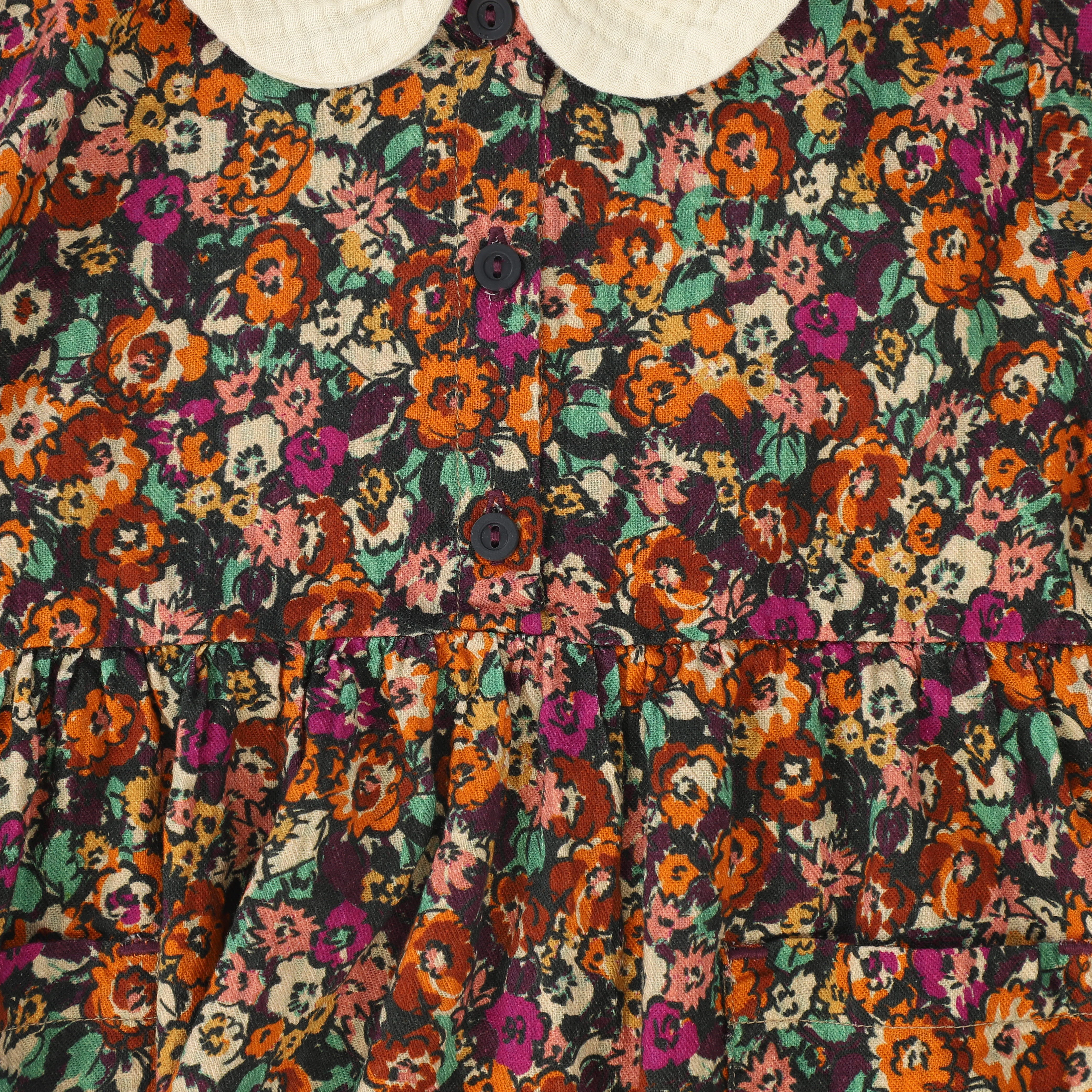 PIUPIUCHICK RUST FLORAL COLLAR DRESS [FINAL SALE] - Image 4