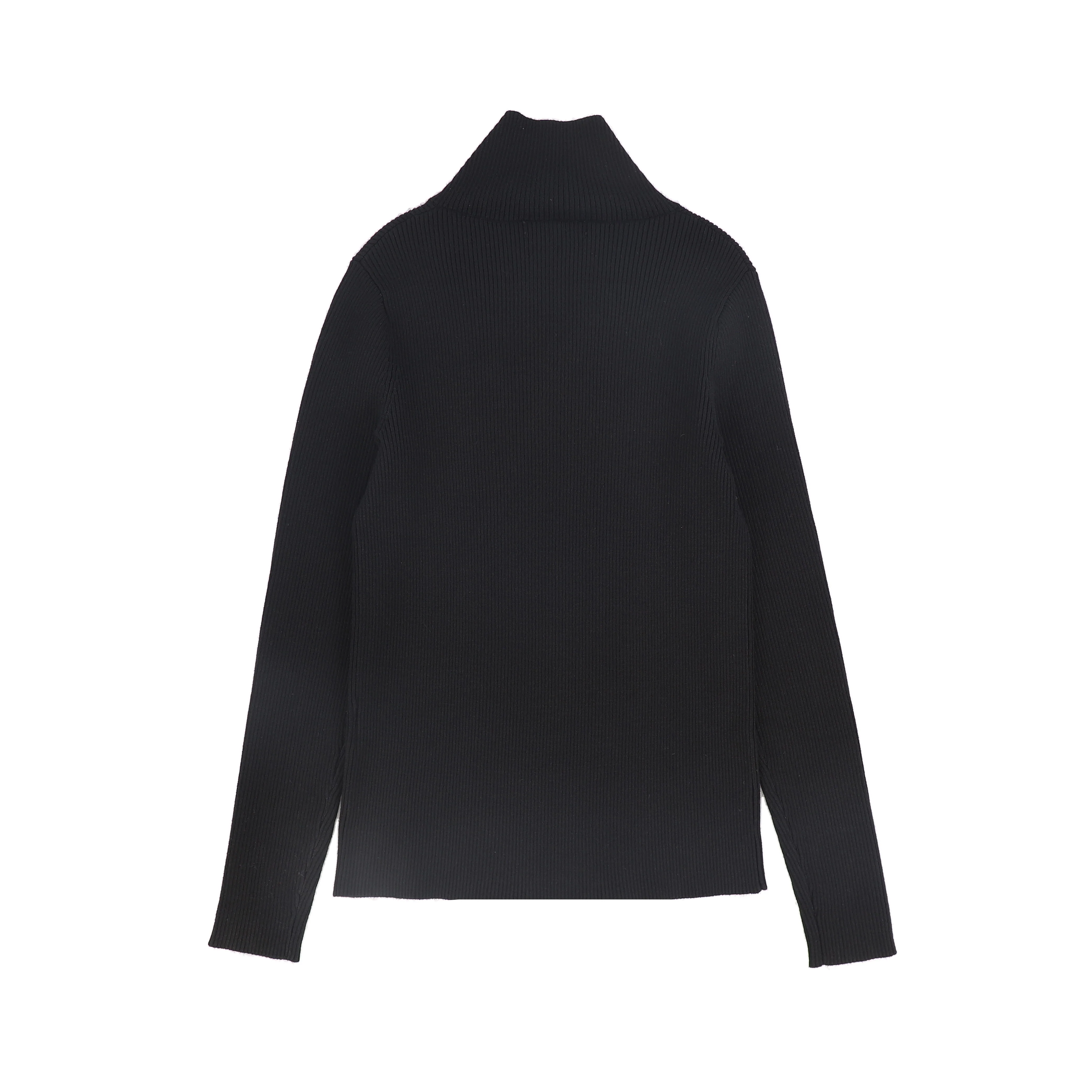 VALENTINA BLACK WRAP NECK TURTLENECK [FINAL SALE] - Image 2