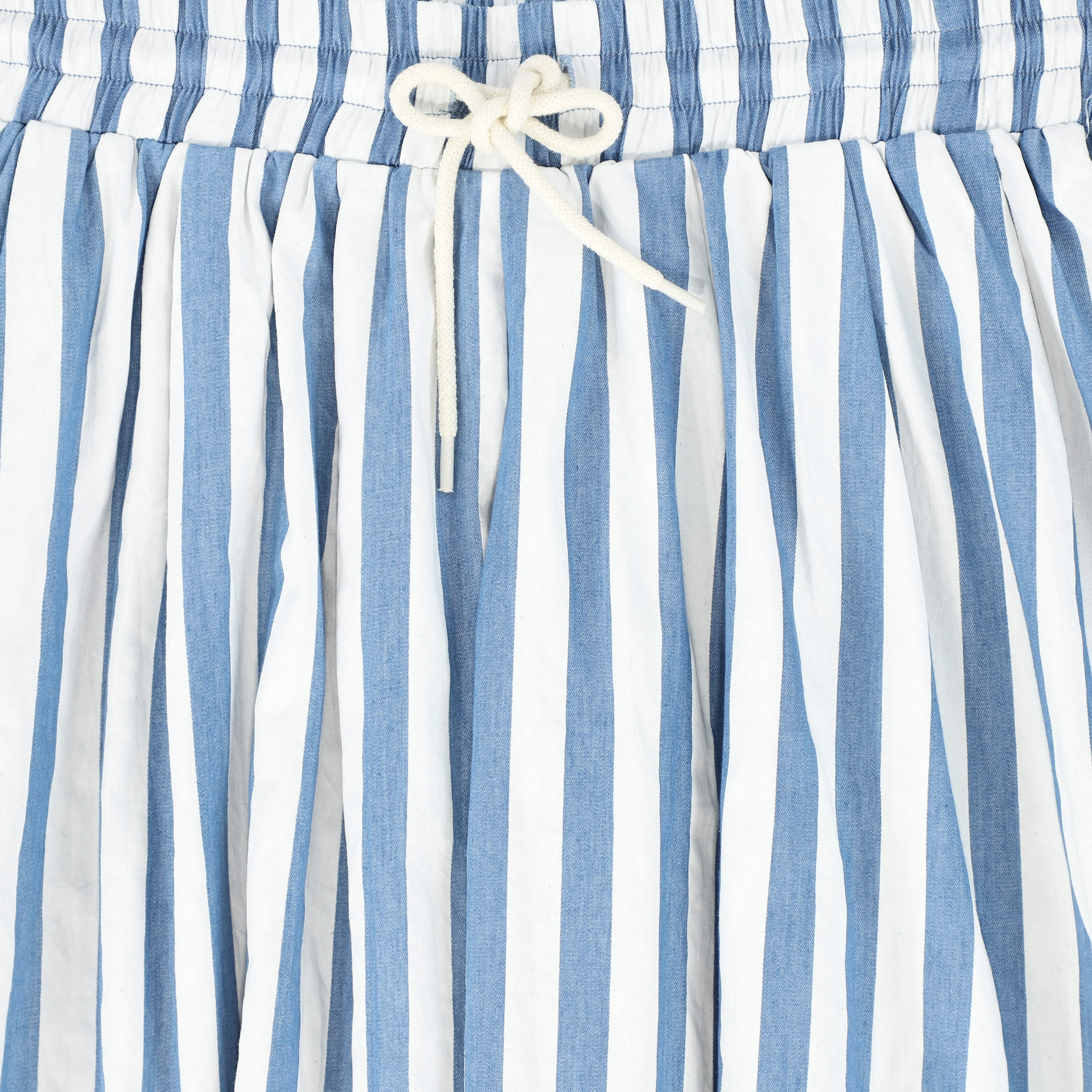 VALENTINA BLUE DENIM STRIPED DENIM SKIRT [FINAL SALE] - Image 3