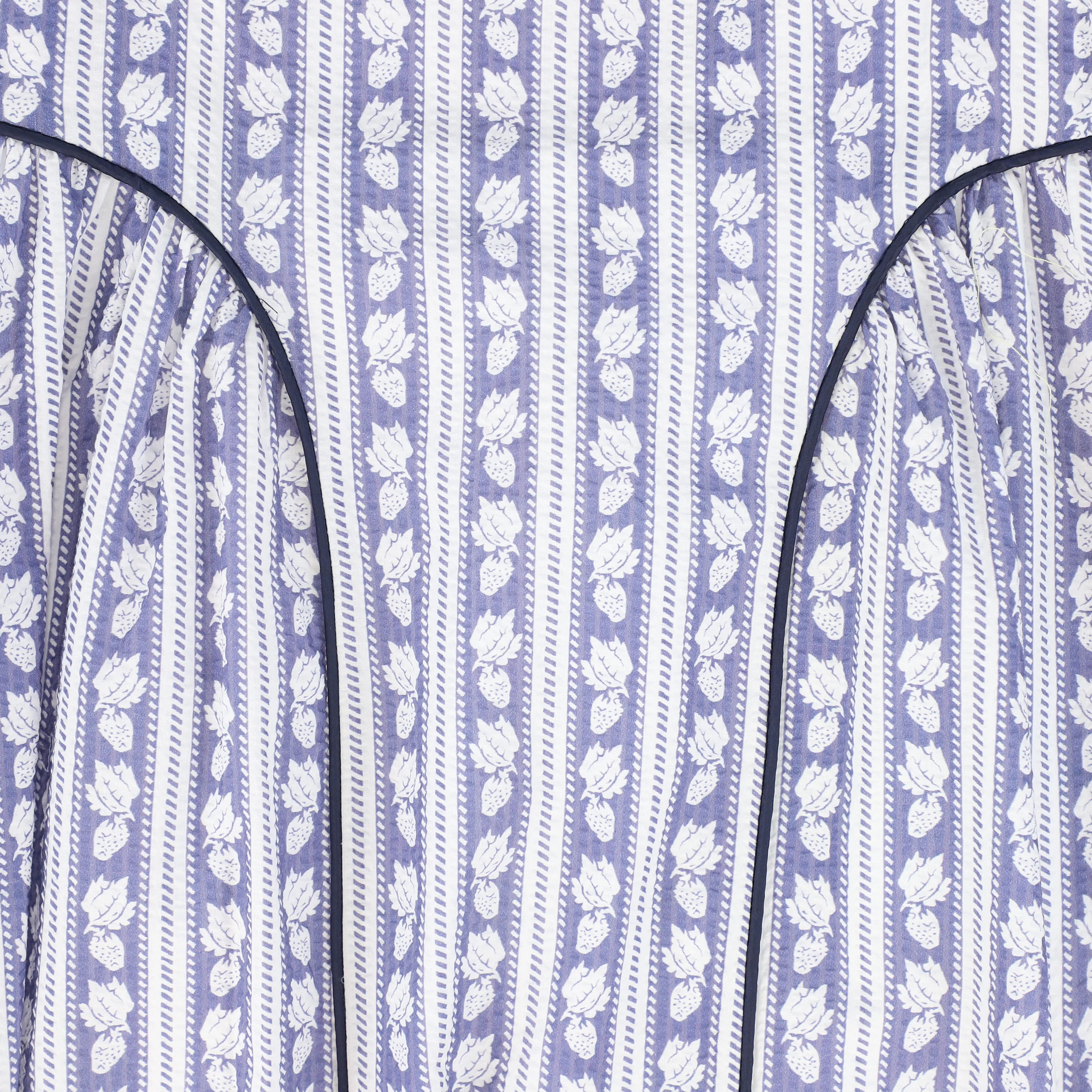 VALENTINA BLUE SEERSUCKER PRINTED SKIRT [FINAL SALE] - Image 3