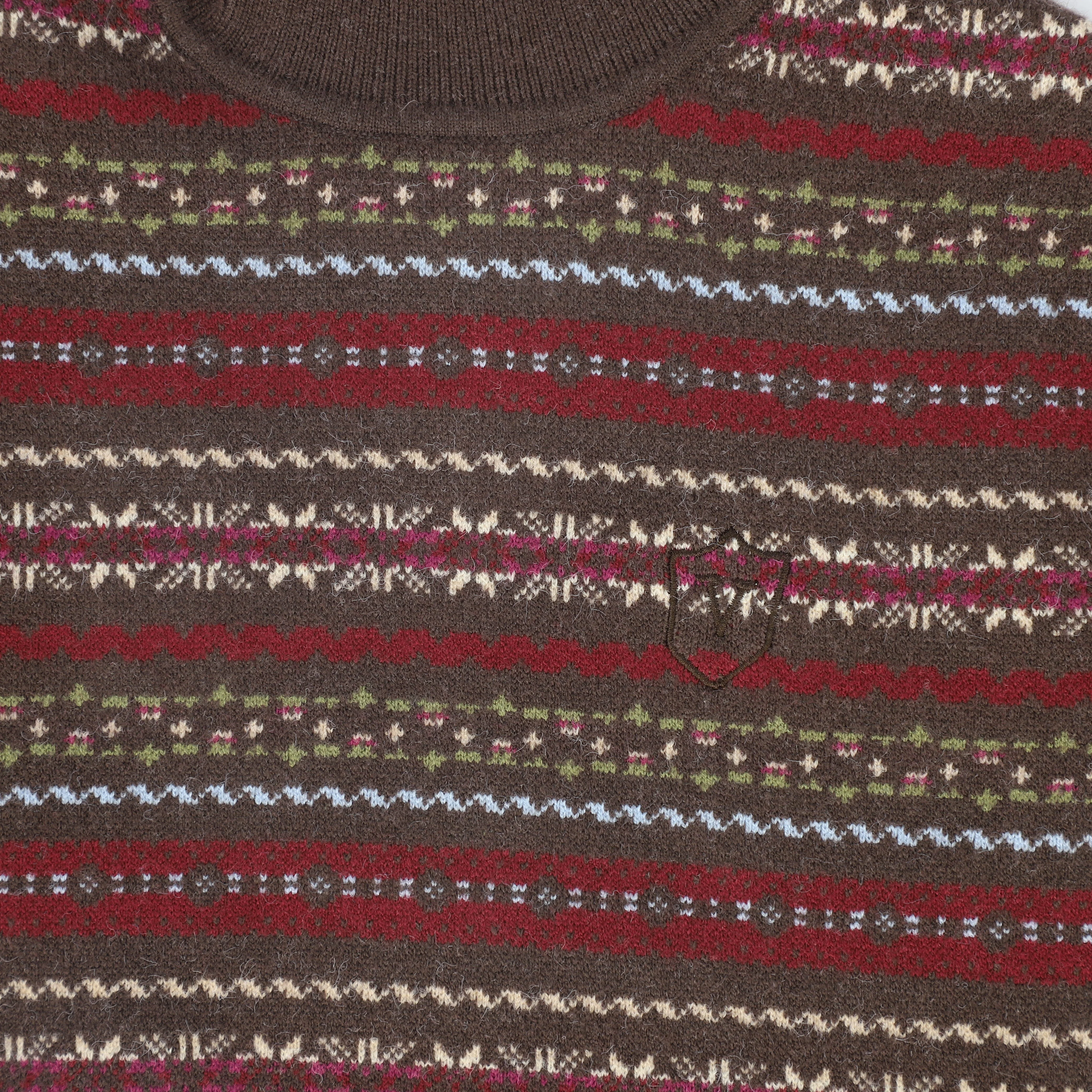 VALENTINA BROWN FAIR ISLE TURTLENECK [FINAL SALE] - Image 3