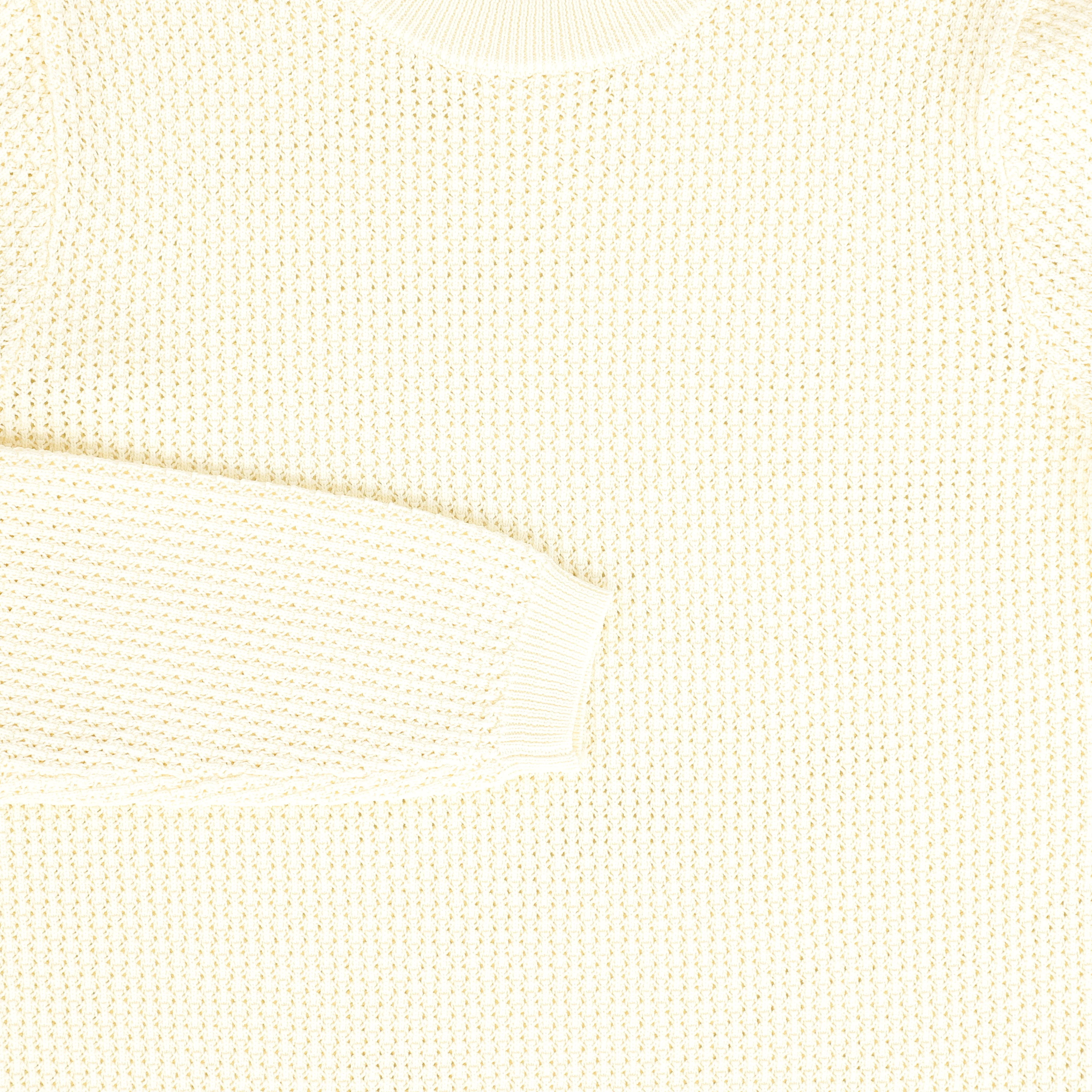 VALENTINA CREAM POINTELLE KNIT SWEATER [FINAL SALE] - Image 3