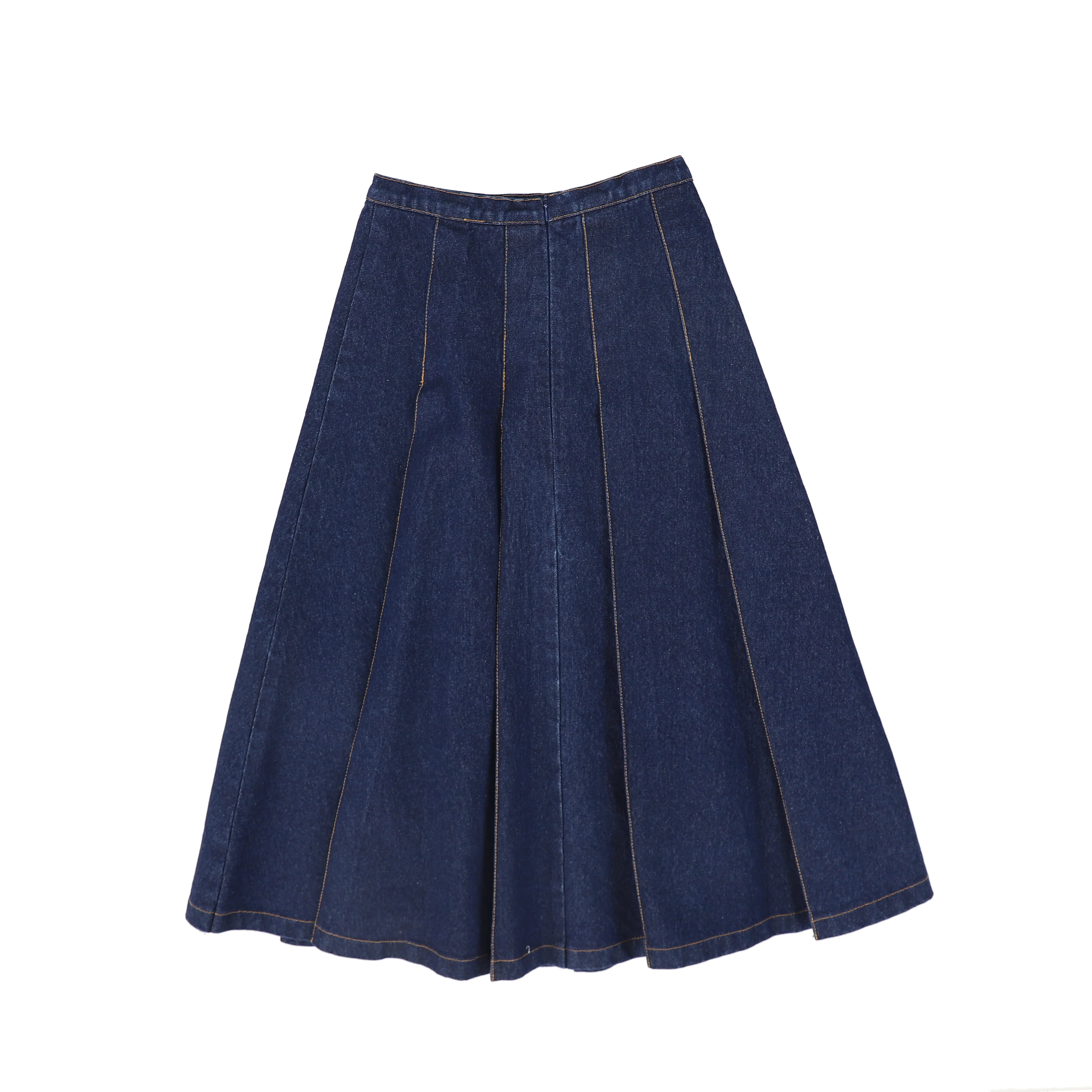 VALENTINA DENIM SEAM PLEAT SKIRT [FINAL SALE] - Image 2