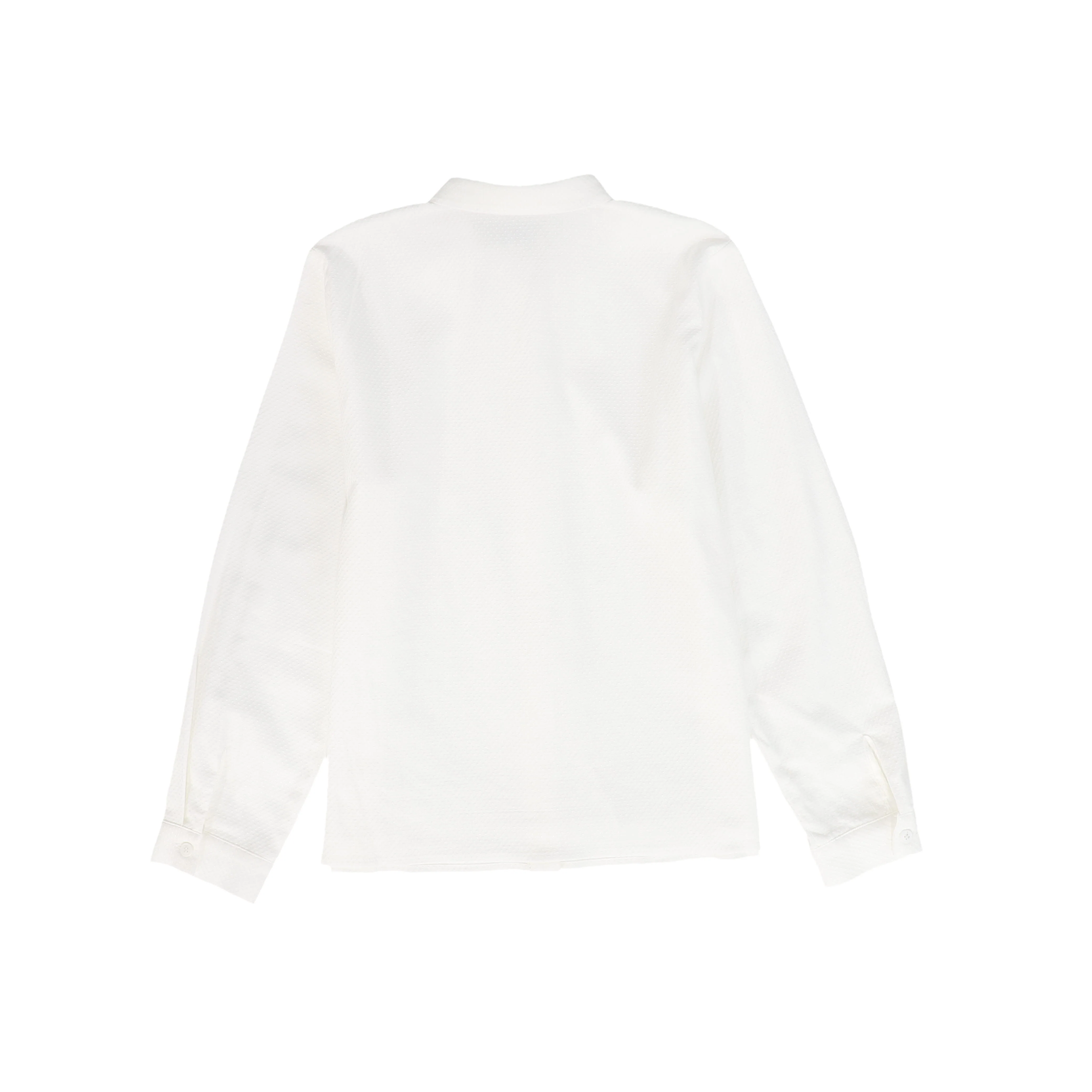 VALENTINA IVORY TEXTURED COLLARED BLOUSE [FINAL SALE] - Image 2