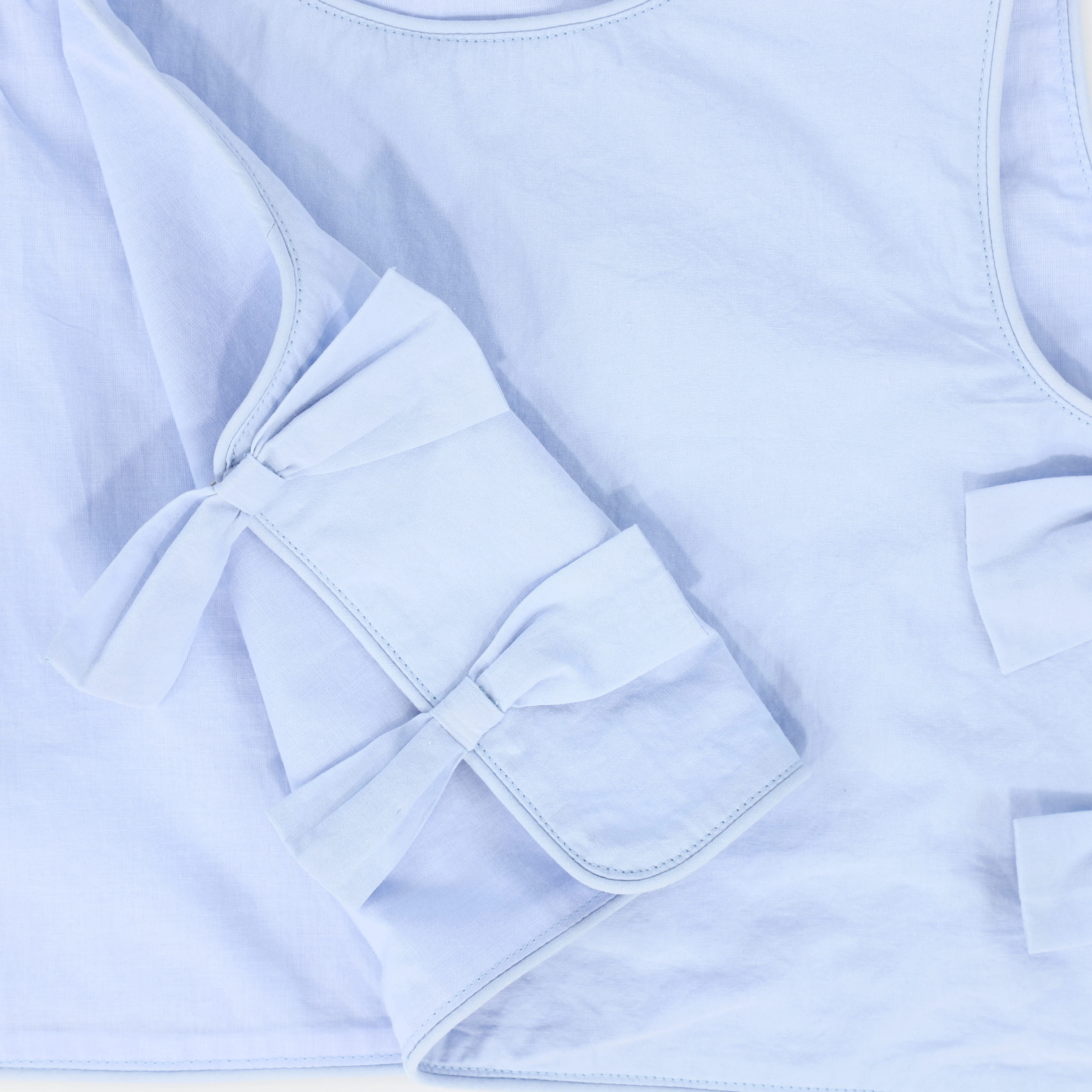 VALENTINA LIGHT BLUE SIDE BOW VEST [FINAL SALE] - Image 3