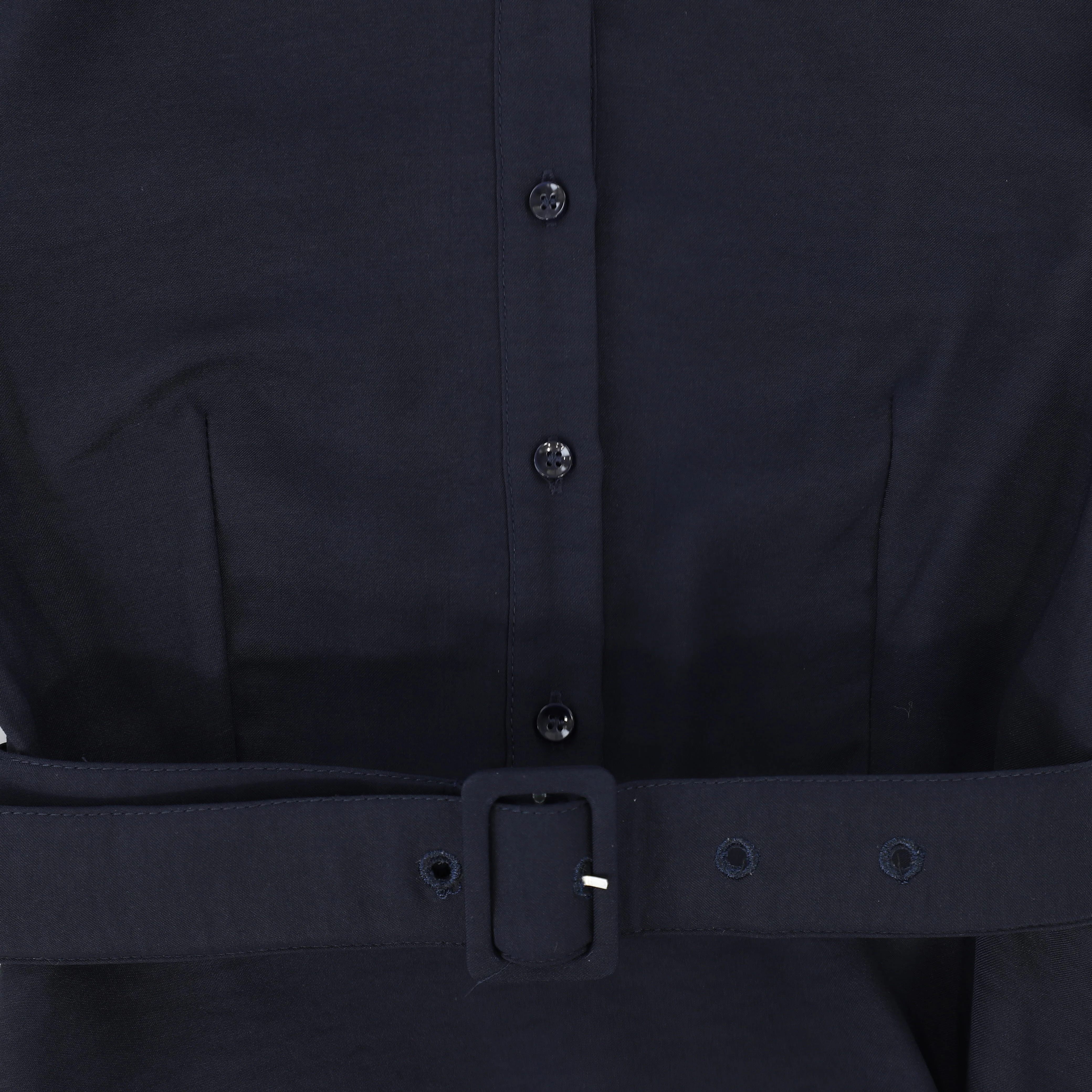 Valentina Navy Belted Collar Dress [FINAL SALE] - Image 2