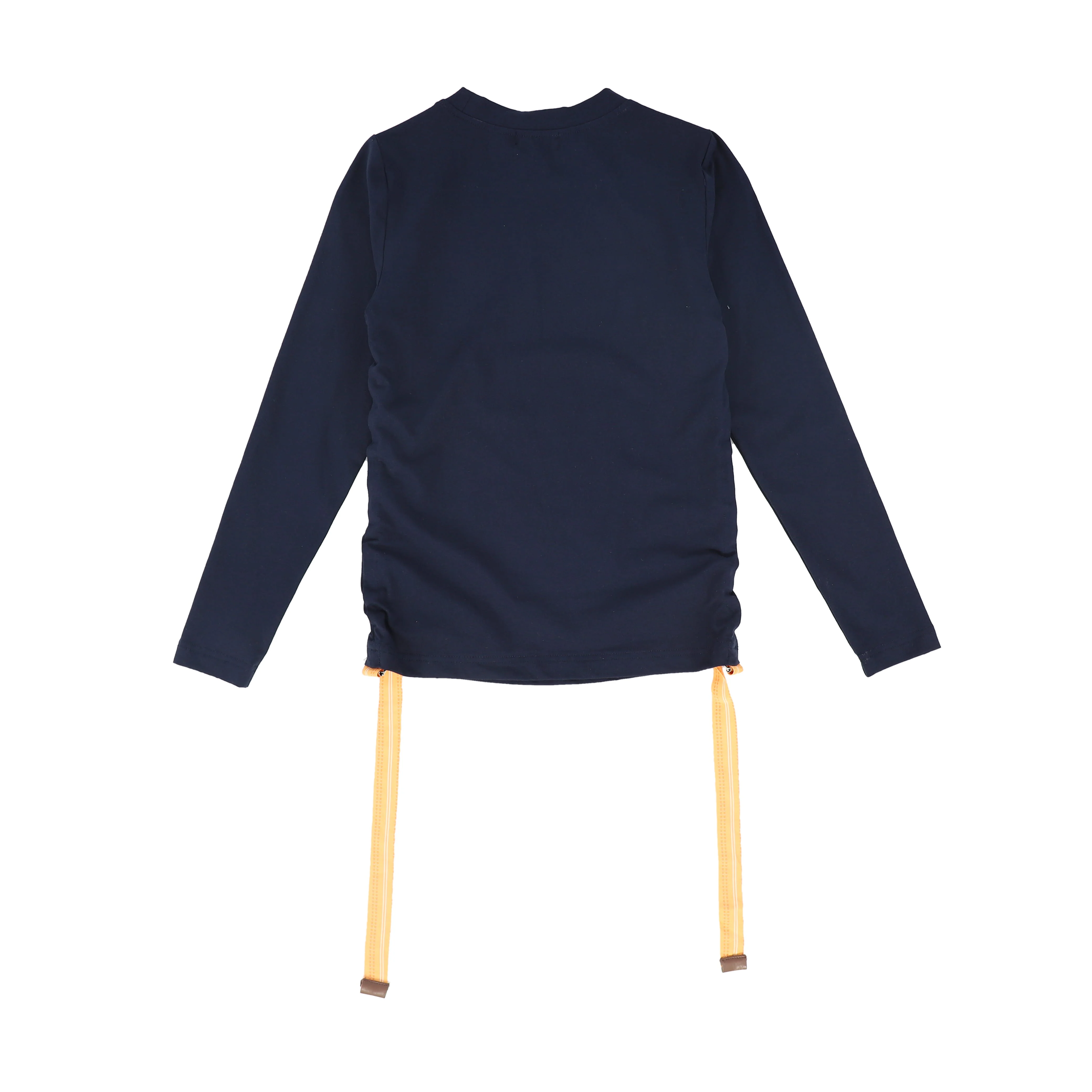 VALENTINA NAVY SIDE RUCHED TEE [FINAL SALE] - Image 2
