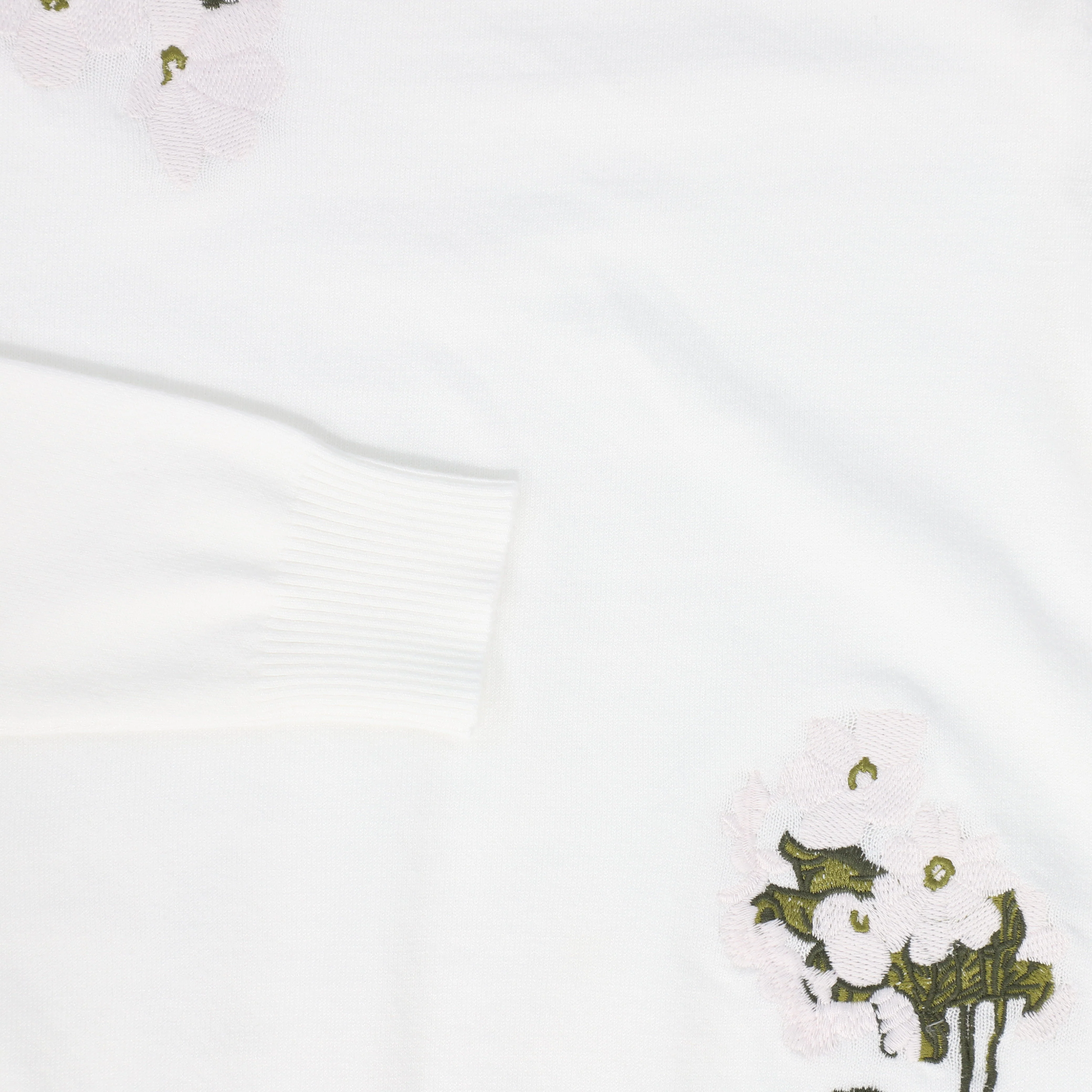 VALENTINA WHITE FLOWER EMBROIDERED SWEATER [FINAL SALE] - Image 3