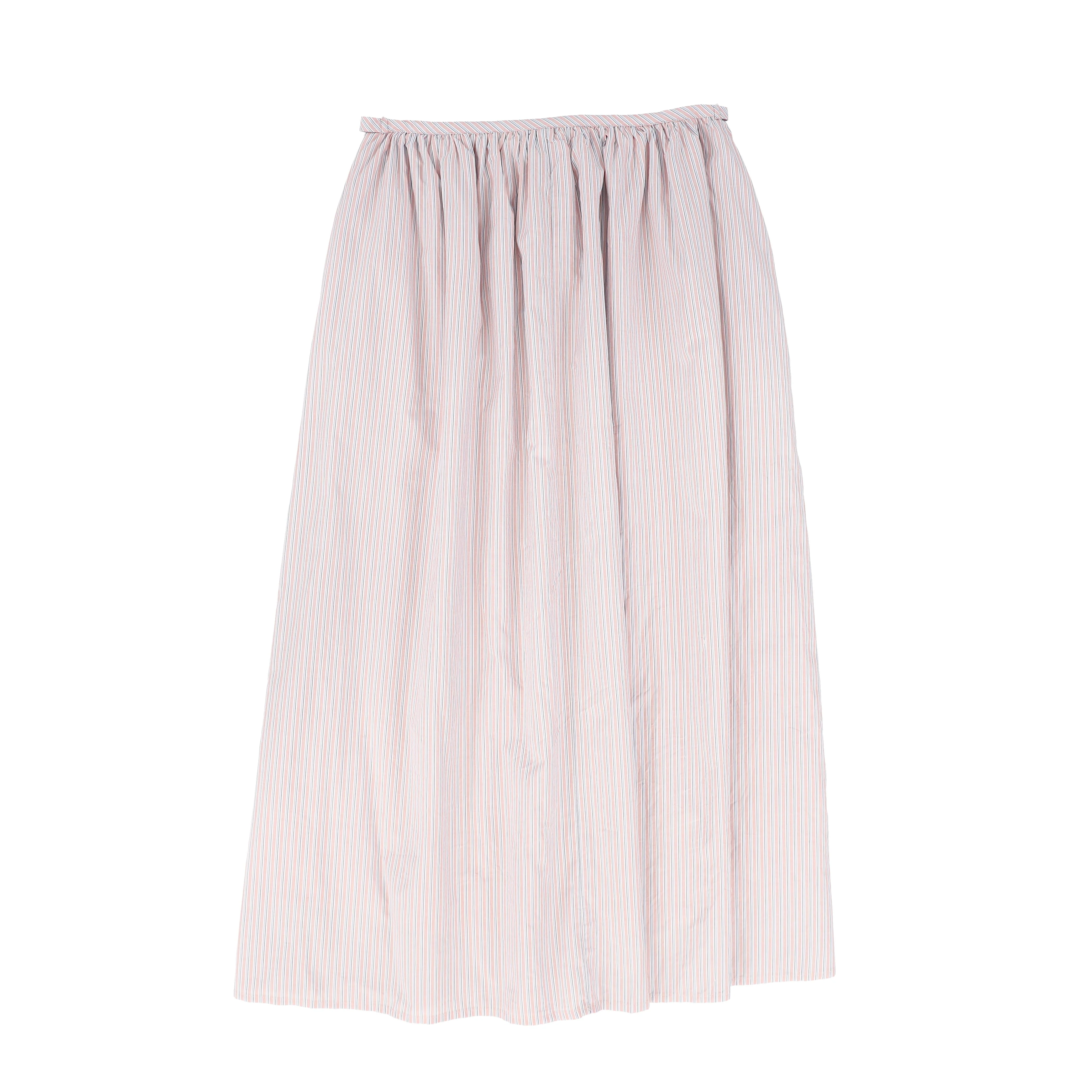 VALENTINA PINK STRIPED COTTON SKIRT [FINAL SALE] - Image 2