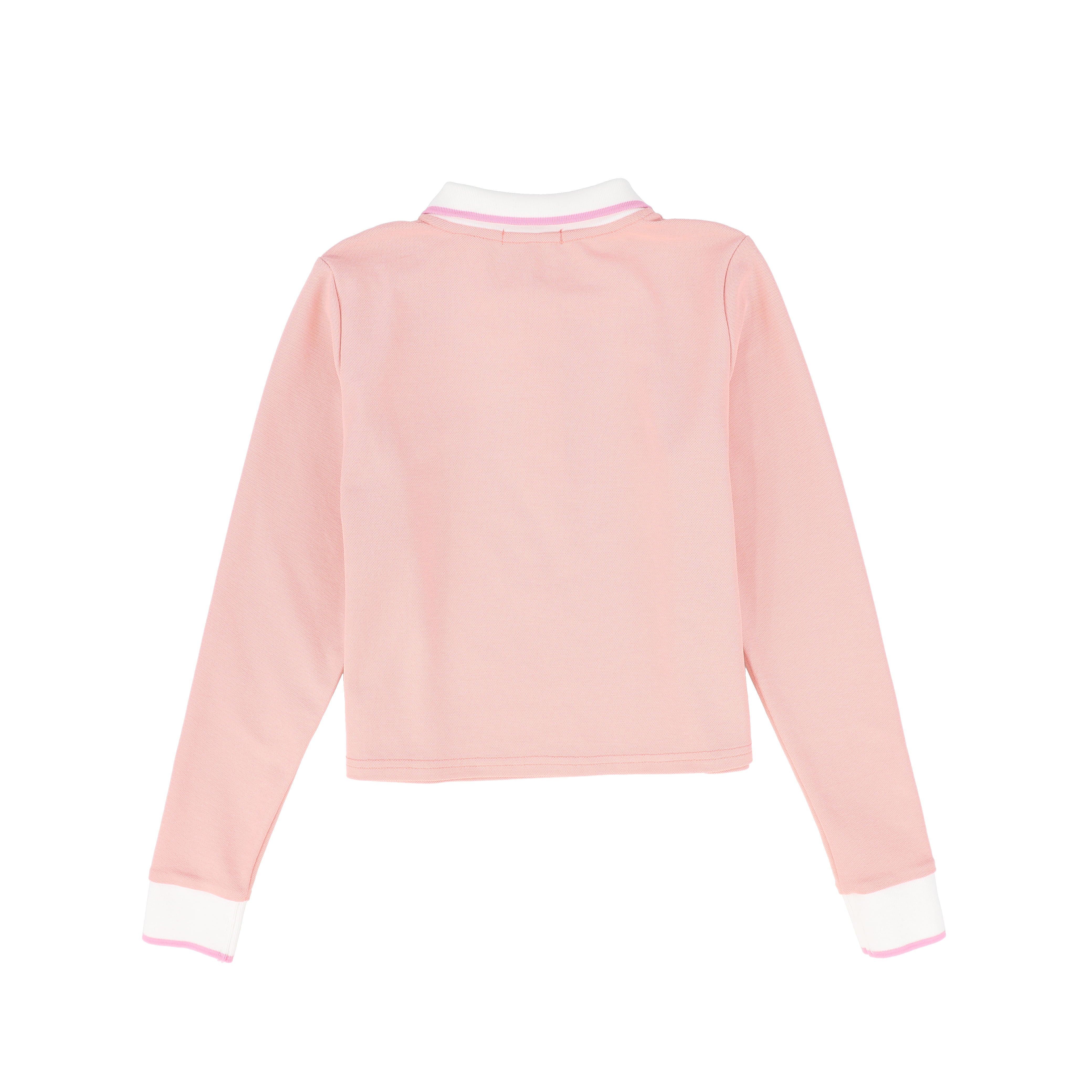VALENTINA PINK ZIPPER PIQUE POLO [FINAL SALE] - Image 2