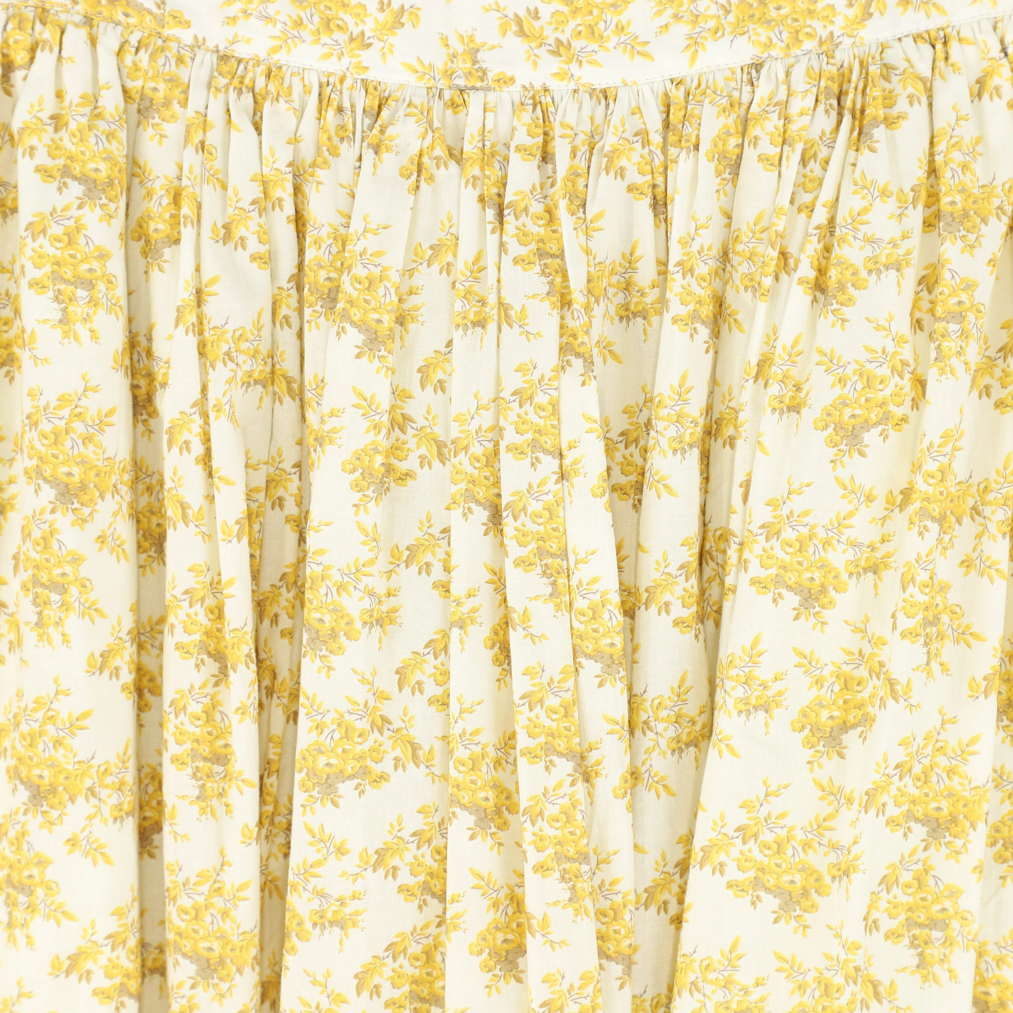 VALENTINA YELLOW FLORAL BUNCH PLEAT SKIRT [FINAL SALE] - Image 3