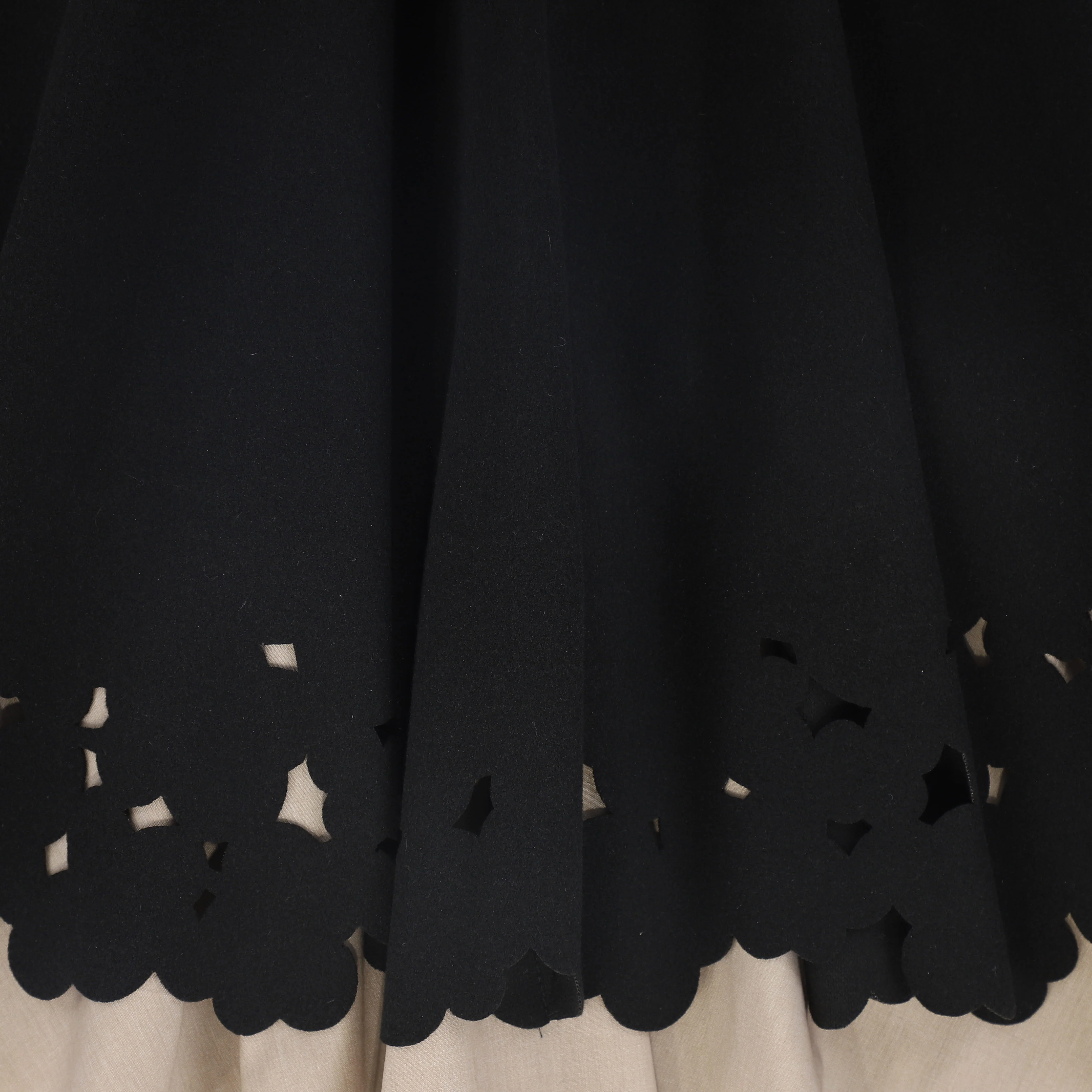 VENERA ARAPU BLACK EMBROIDERY HOLE MIDI SKIRT [FINAL SALE] - Image 3