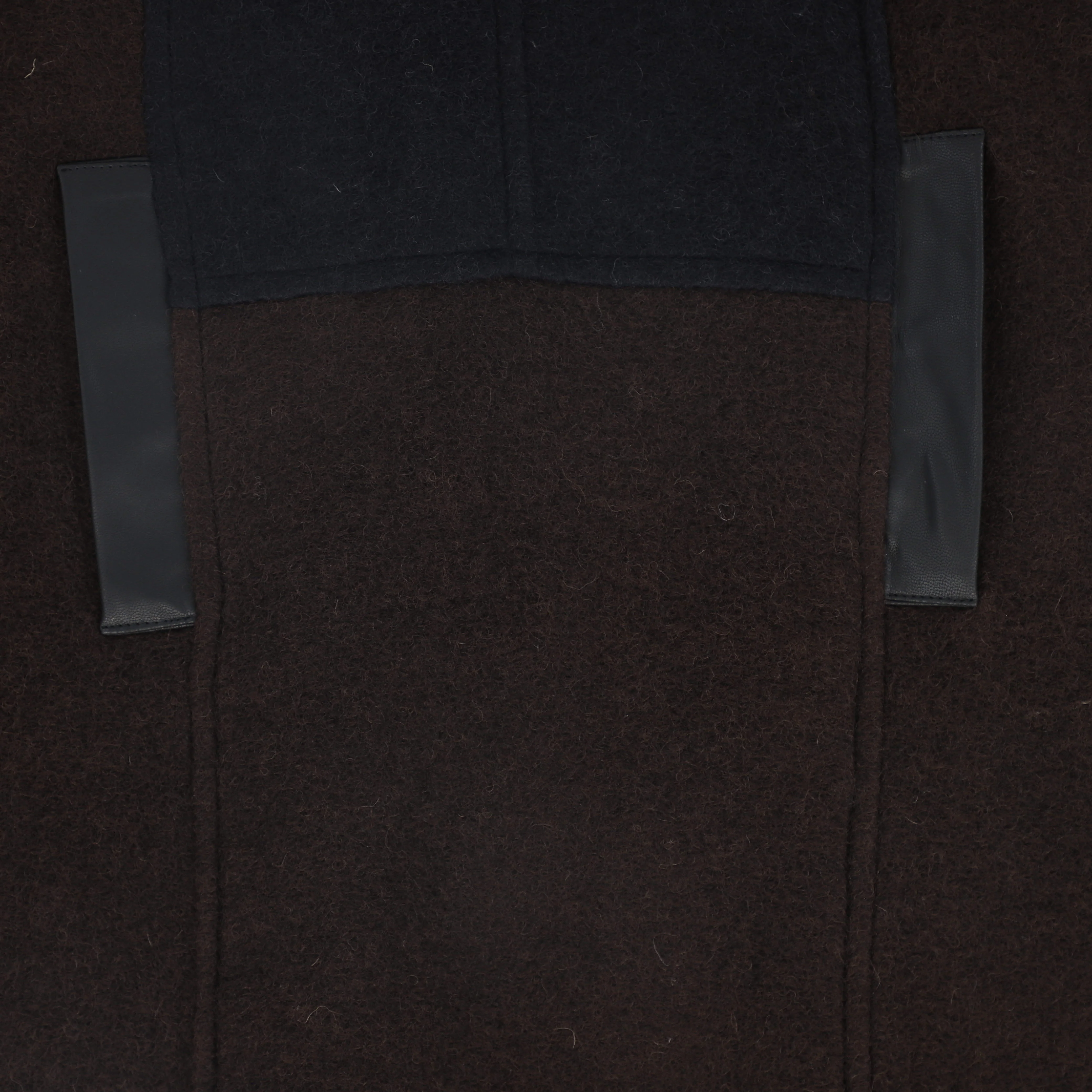 VENERA ARAPU BROWN WOOL OVERLAY LOGO DRESS [FINAL SALE] - Image 3