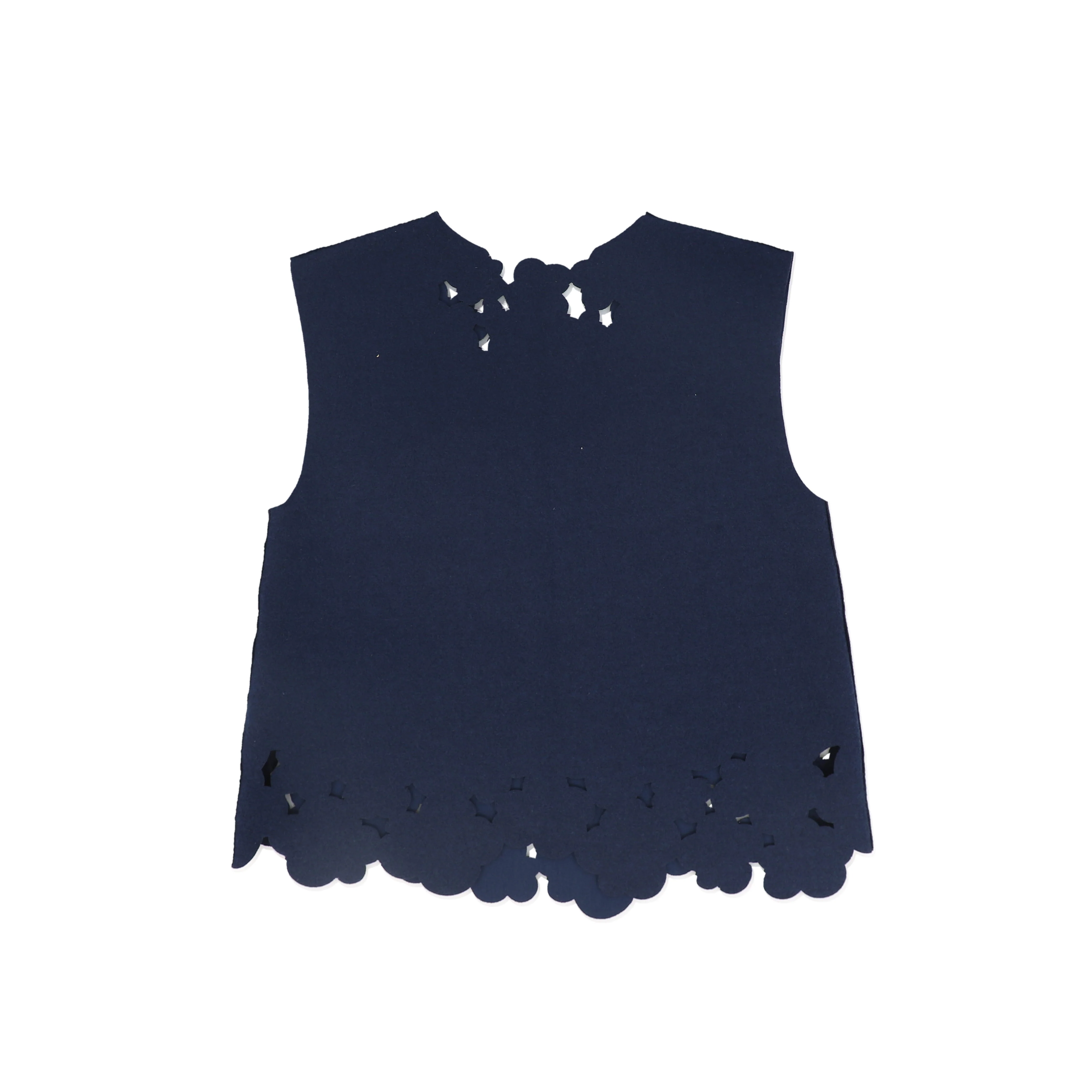 VENERA ARAPU NAVY EMBROIDERY HOLE VEST [FINAL SALE] - Image 2