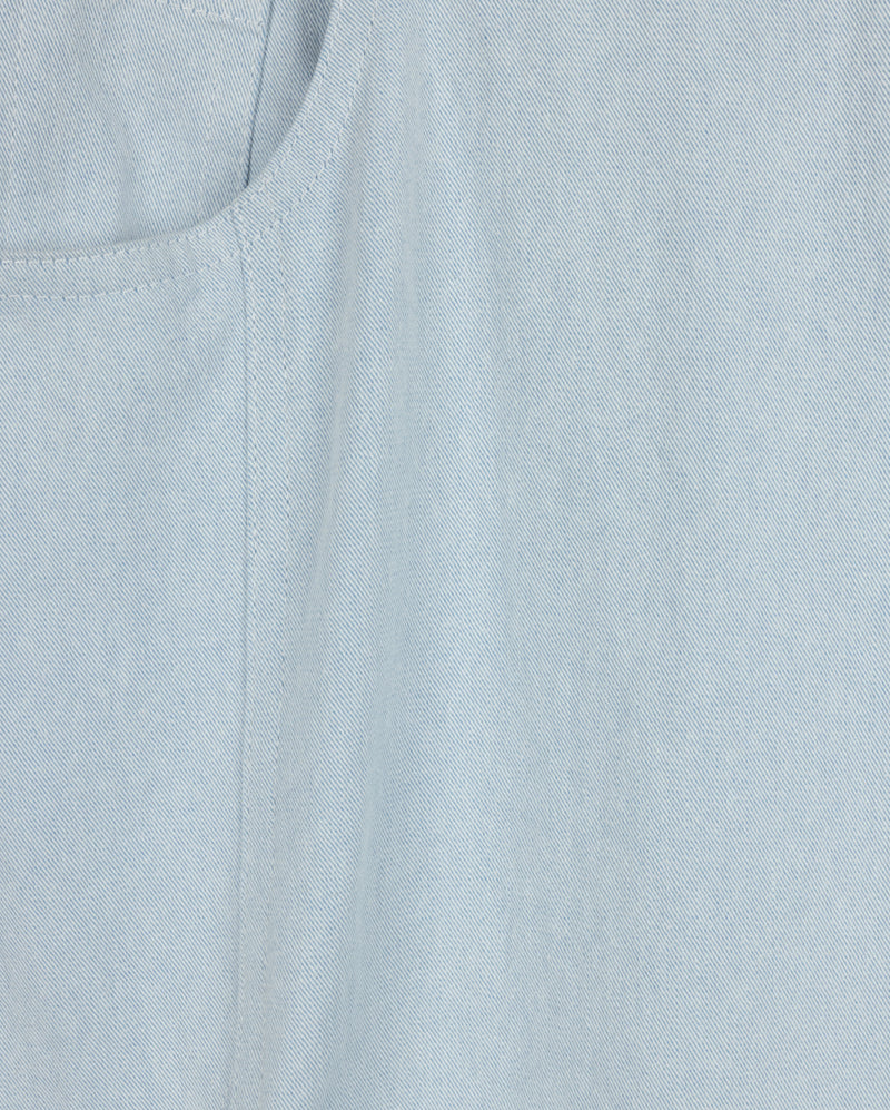VIBE LIGHT BLUE DENIM OPEN PANEL MAXI SKIRT [FINAL SALE] - Image 2