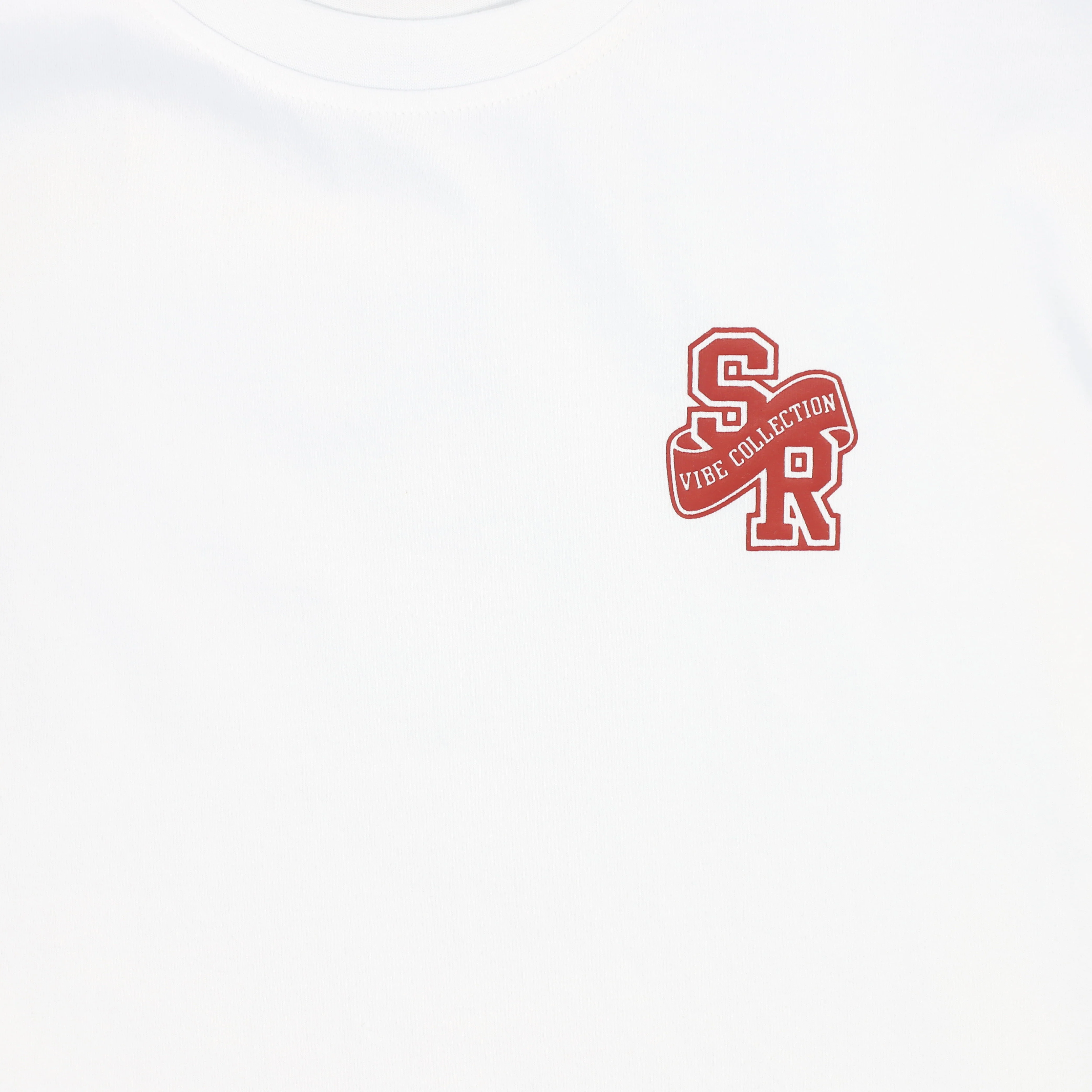 VIBE WHITE BOXY CREW NECK T-SHIRT [FINAL SALE] - Image 2
